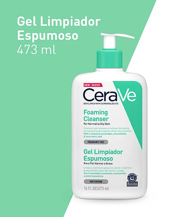 Gel limpiador espumoso cerave 473 ml