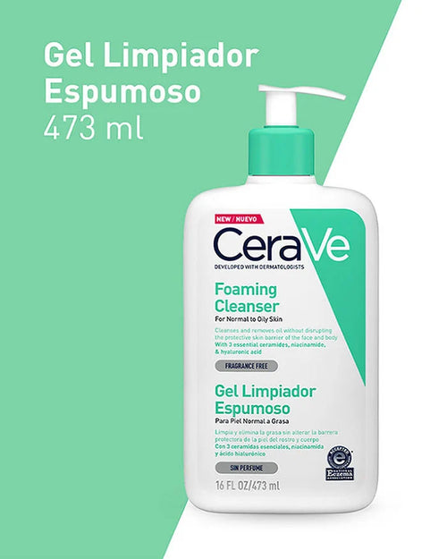 Gel limpiador espumoso cerave 473 ml