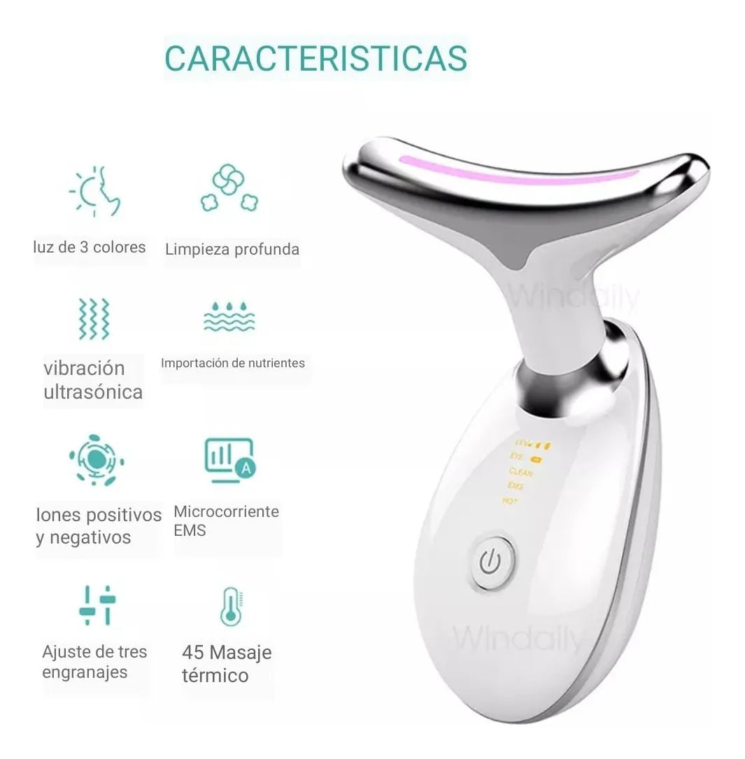 Reductor arrugas y papada - Masajeador Facial LED