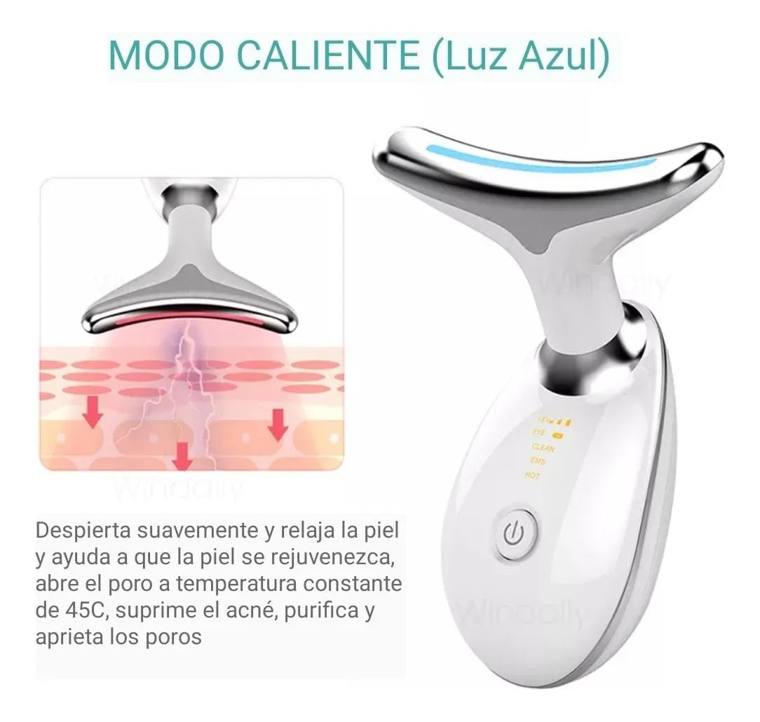 Reductor arrugas y papada - Masajeador Facial LED