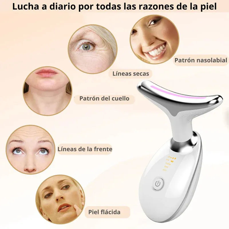 Reductor arrugas y papada - Masajeador Facial LED